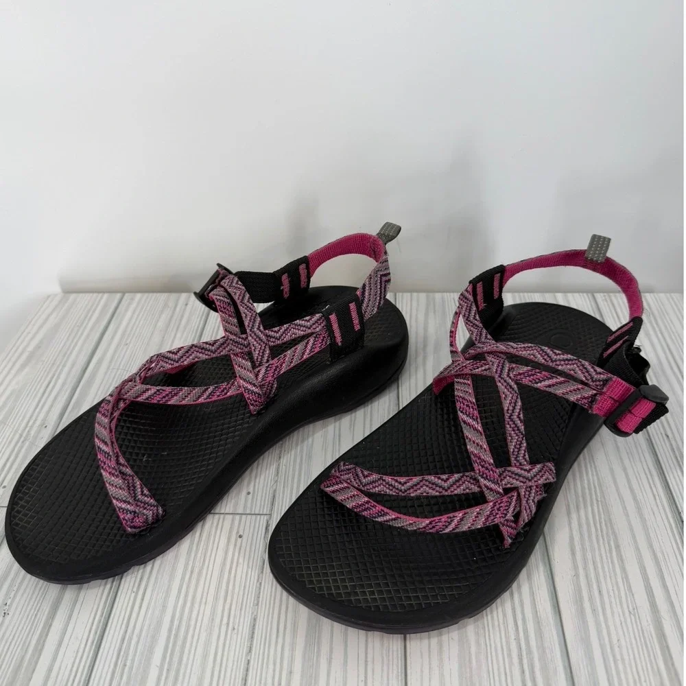 Chaco Z Cloud 2 Sport Sandals Pink Purple Double Strap Toe Loop Womens Size 9